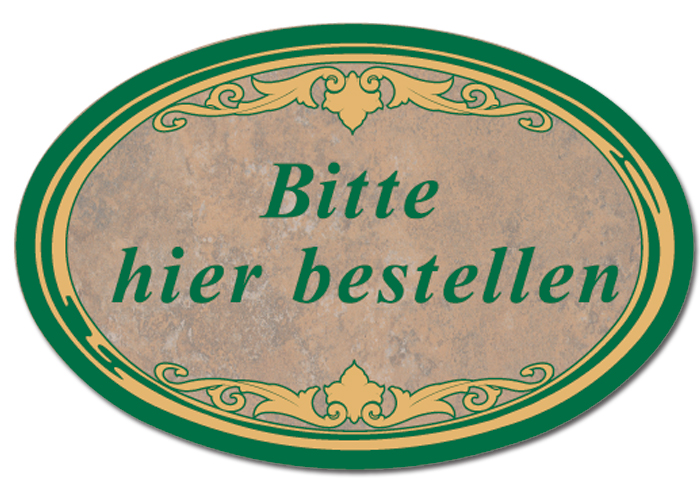 Please Order Here Sign - German