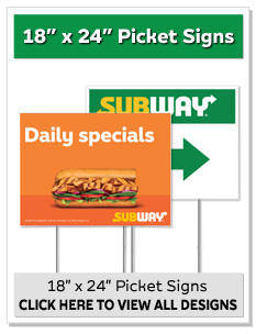 18" x 24" Picket Signs