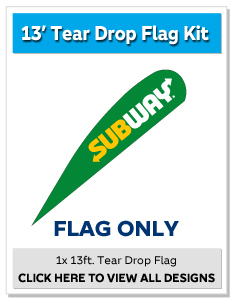13ft. Tear Drop Flag Only