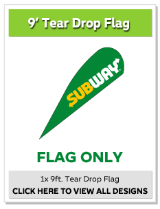 9ft. Tear Drop Flag Only