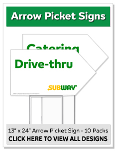 Arrow Picket Signs