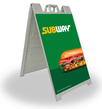 24 x 36 A-Frame - Subway Logo